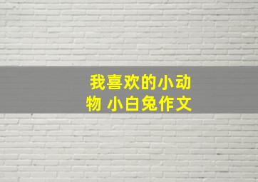 我喜欢的小动物 小白兔作文